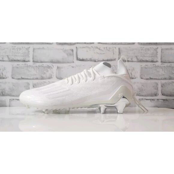 Adidas ADIZERO Primeknit Football Cleat Triple White Chrome GX5420 Men’s Sz 13.5 main image 4